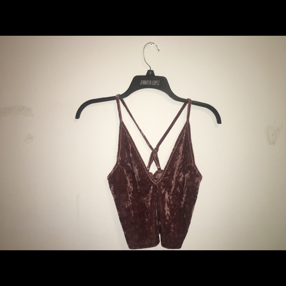 Velvet crop top
